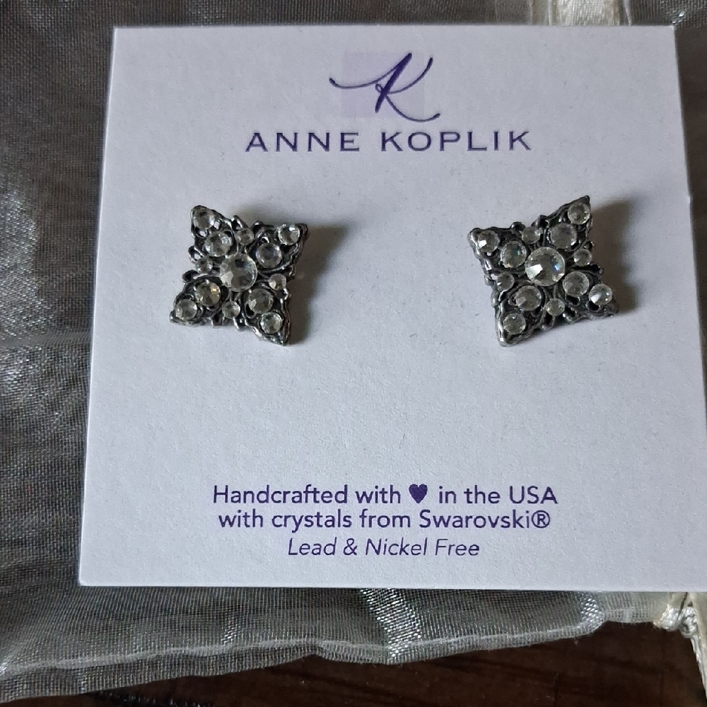 Silver Crystal Earrings